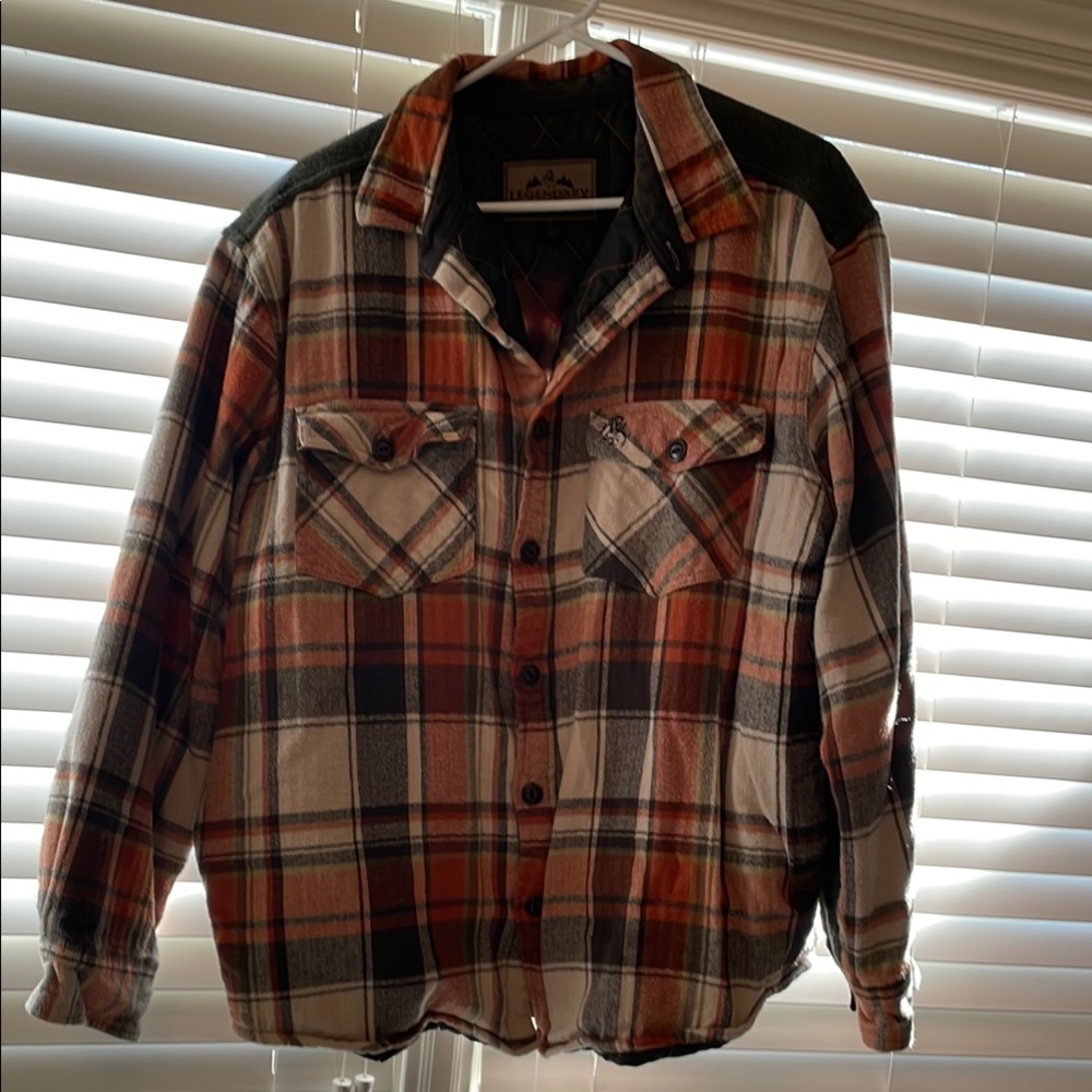 Legendary Whitetails Red and Orange Lightweight Shirt Jacket